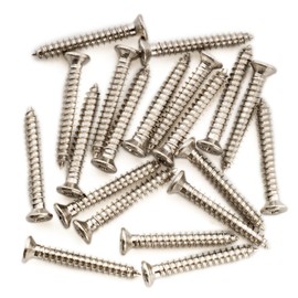 Musiclily Ultra M2.6x18mm Stainless Steel Bridge Escutcheon Screws Millimeter Flat Countersunk Head Screws for Electric Guitar Nickel (Set of 20)