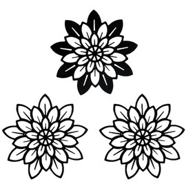 Dycmetal - Flores de metal para pared, decoración del hogar para sala, recamara, cocina, flores decorativas para pared