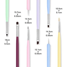 URAQT Nagel Pinsel Set, 6 St√ºck Nail Art Pinsel, Acryl Gel Nagel Pinsel Set, Nagelpinsel Nail Brush Acryl Pinsel f√ºr N√§gel, Nail Art Nagel Stift f√ºr Geln√§gel Pinsel Nageldesign