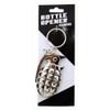 Island Dogs Grenade Bottle Opener Keychain, Silver
