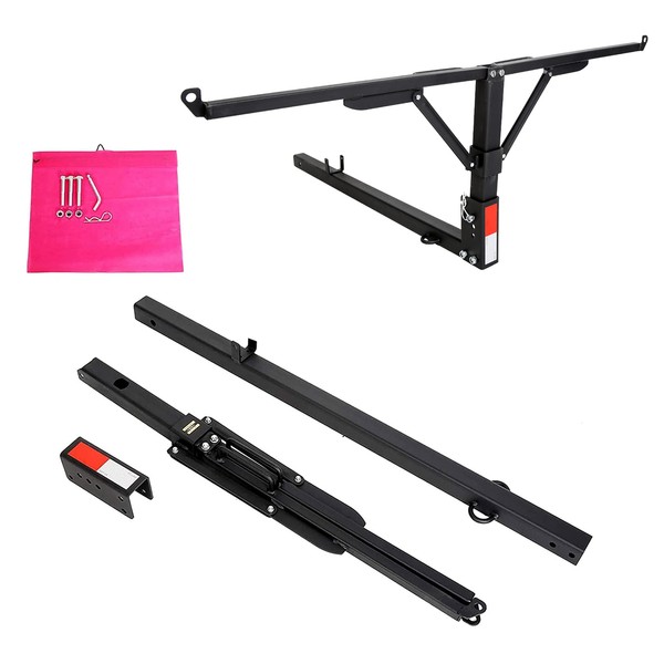 Foldable Truck Bed Extender 400lb Pick Up Truck Bed Hitch Mount Heavy Duty Steel Bed Extender Big Bed Senior for Ladder Canoe Kayak Pipes Lumber