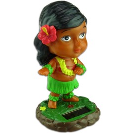 KC Hawaii Keiki Hula Dancer Bobblehead Solar Doll