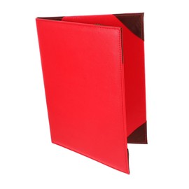 Tofficu Document Folder Safe Certificate Cover Red Leather Stylish Organizer for College Wedding School