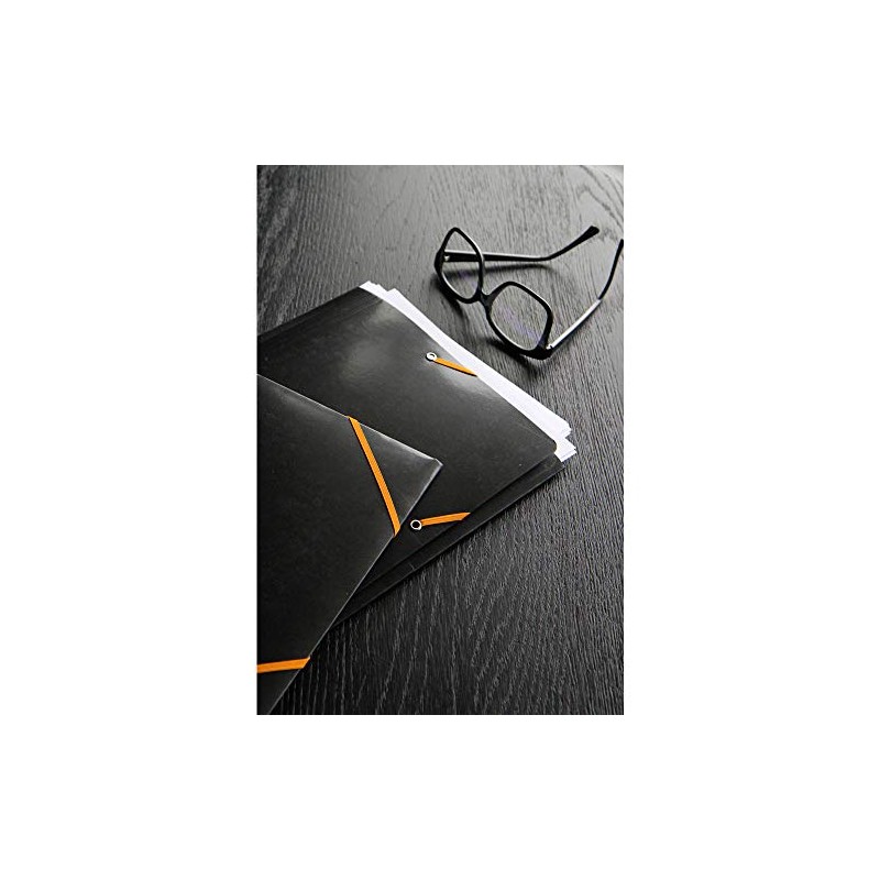 RHODIA 19249C - Elastic Folder - Cardboard Pocket with 3