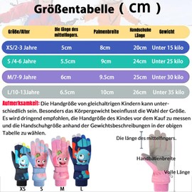 HNGEMSY Children's Winter Snow Gloves, Ski Gloves for 2-13 Years, Girls, Boys, PU Palm Tree, Waterproof, Windproof, Warm Fleece Winter Gloves (Royal Blue, Small Leprechauns, M)
