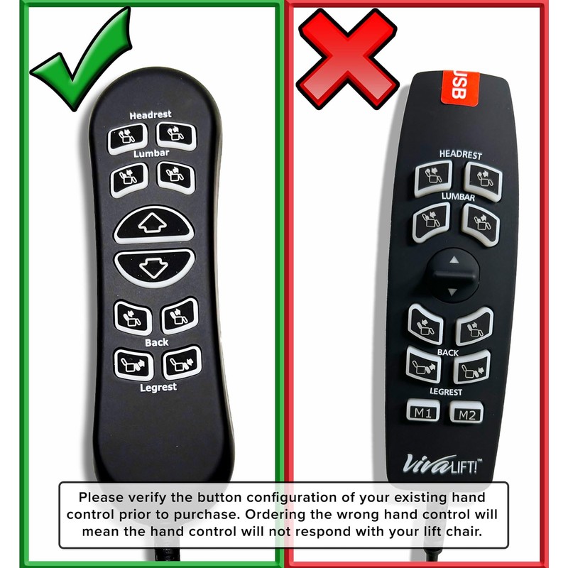 10-Button 5-Pin Replacement Remote Hand Control for Mega Motion Power
