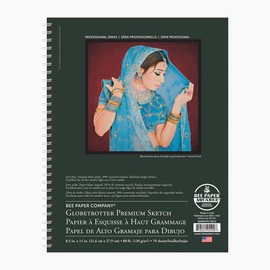 Bee Paper 8.5" x 11" Globetrotter Premium Sketch Paper Pad, 70 Sheets