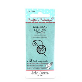 John James Crafter's Collection Large Eye General Sewing Needles x18 - Sizes: 3, 5, 7