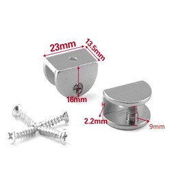 Lician Glass Shelf Clamp Holder Bracket for Kitchen, Bookshelf & Cupboard, Table, No Drill on Glass Floating Shelf Holder Clips, Fit for 0.2 to 0.3 Inch Thickness, 8Pcs Round