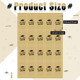 Pajean 120 Pcs 2026 Graduation Candy Bar Wrappers Mini Graduation Party Candy Favor of 2026 Graduation Themed(Black, Gold)