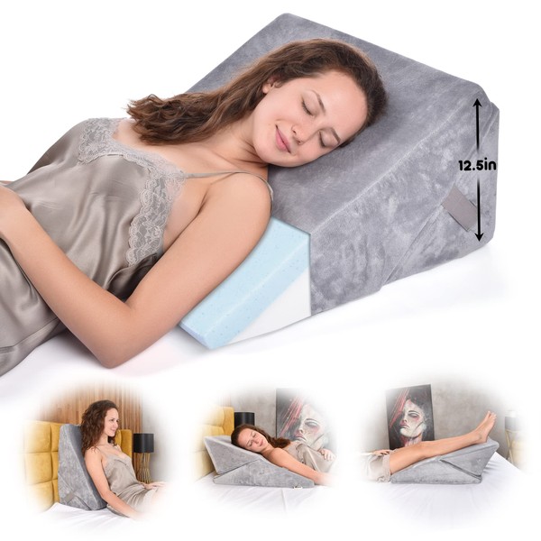 Bed Wedge Pillow – Multipurpose Adjustable Leg Support Pillow –