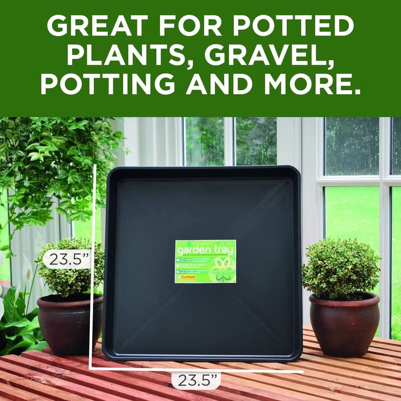 Tierra Garden Square Tray, Durable 1-Piece Drip and Potting Tray