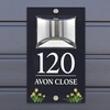 Custom Signs Solar Illuminated Modern Anthracite House Number Sign 24cm