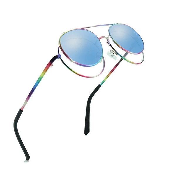 E & R Elegant Rabbit Double Lens Clip On Sunglasses