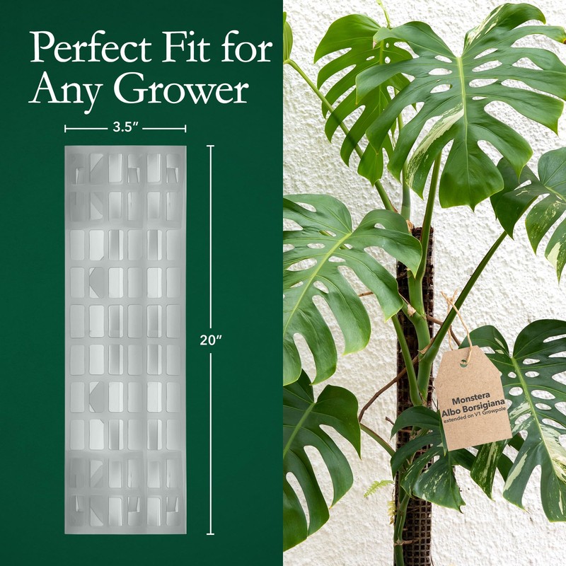 THICCLY V2 Large GrowPole - Stackable Plastic Moss Poles for