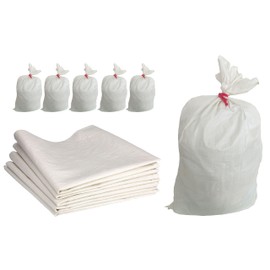 ToolSpace 5 x Polypropylene Fabric Bags, Polypropylene Fabric 85 x 50 cm - Propylene Bags 25 kg Ideal for Feed, Cereals, Coal, Eco Powder Storage of Loose Items, Goods Transport Bag
