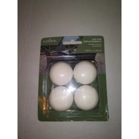 NA 4 pack of 4 = 16 pieces Outdoor Chair Leg Cap Replacements White 1.25"