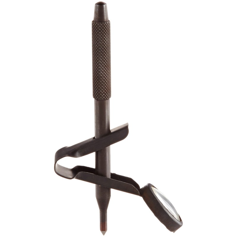 Fowler 52-500-012 Steel Optical Center Punch, 4" Length, 3X Magnification,