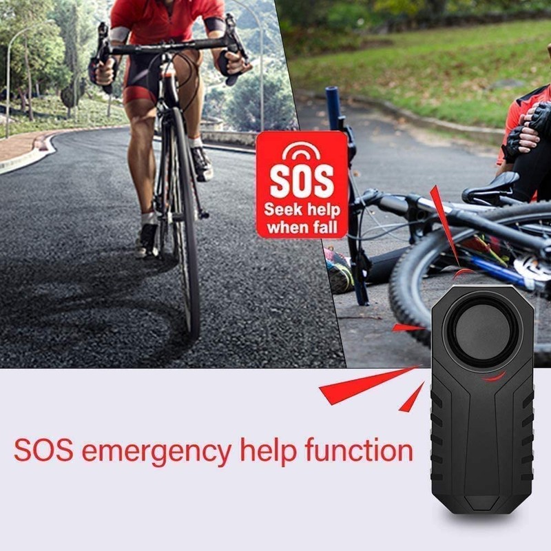 Bike Alarm with Remote 2 Pack, 113dB Wireless Anti-Theft Vibration