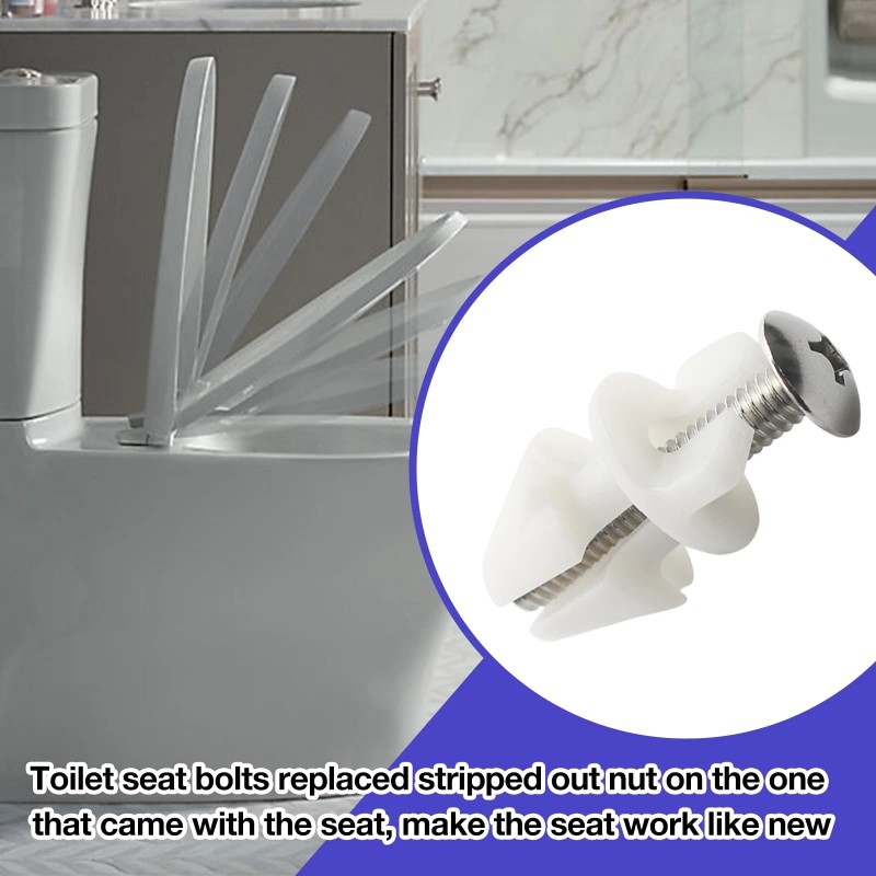 Tnitrib Kohler 1239016 Toilet Seat Bolts Hardware Pack Replacement Parts