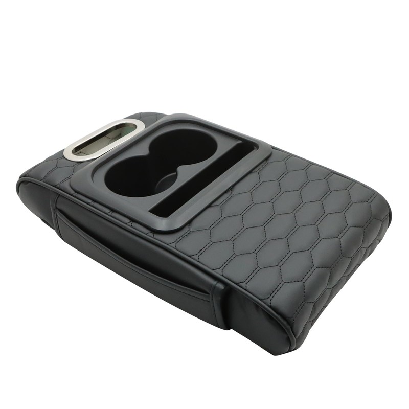 Priprilod Black Car Center Console Armrest Pillow, Memory Foam with