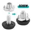 LIDSCURA 8 Pack 5/16-18 Adjustable Stainless Steel Screw-in Furniture Levelers