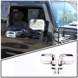 ABS Silver Rearview Mirror Cover Side Mirror Protector Exterior Decoration for Hummer H2 2003-2009