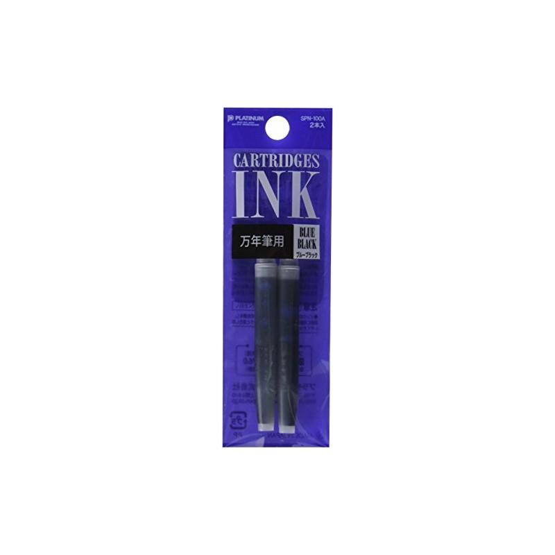 Platinum Refills Blue Black Fountain Pen Cartridge - SPN-100A-3