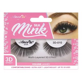 Amor Us Pestañas Postizas Mink 3d Profesionales Naturales Amor Us Color 10 Espesor 10 Mm Largo 10 Mm Tipo De Curvatura D