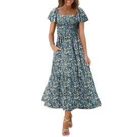 Summer Dresses for Women 2025 Italian Dress Maxi Dresses for Seniors Baby Shower Maternity Dress Floral L