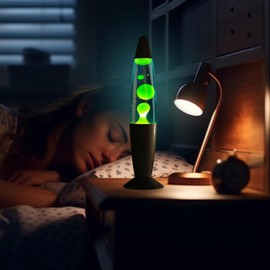 Vanful Green Magma Lamps with in Blue Liquid for Adults and Kids 13 Inches Glitter Lamp with Sliver Base Liquid Motion Lamp Great for Home Room Office Decor