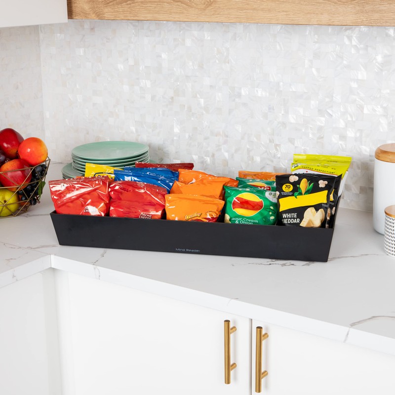 Mind Reader Snack Tray, Countertop Organizer, Snack Tray, Pantry, Breakroom,