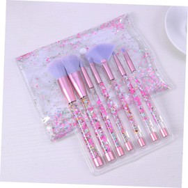 Ipetboom 7pcs Facial Mask Brush with Crystal Handle Eye Makeup Face Powder Professional Makeup Brush Foundation Powder Brush Fan Makeup Brush Major Lip Makeup Travel