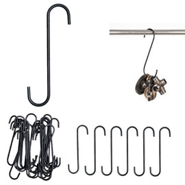 30 Pack 6 Inch Metal Heavy Duty S Hooks for Powder Coating & Paint, 0.18" Wire Steel Hanging Hooks (80lbs Capacity), Heat Resistant Utility Hangers for Spray Painting, Plating & Industrial Use