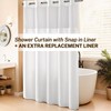 River Dream No Hooks Shower Curtain with 2 Snap in