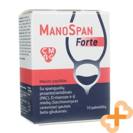 MANOSPAN FORTE Arándanos y Beta-Glucanos Suplemento del Tracto Urinario 10 Bolsitas