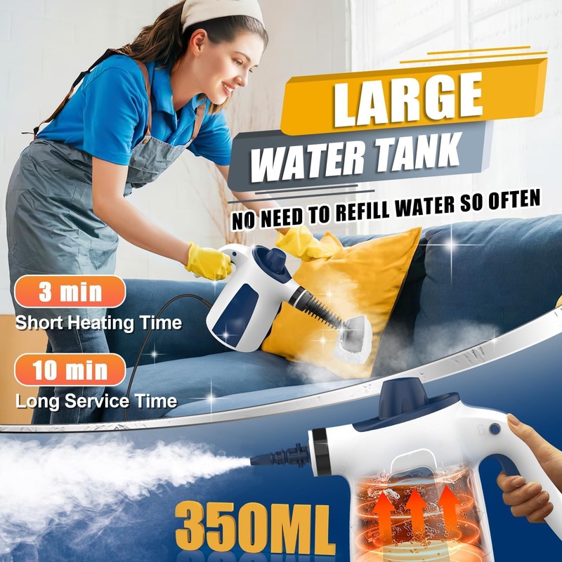 Powerful High-Pressure Steam Cleaner for Home, One-Touch Handheld Steam Cleaner