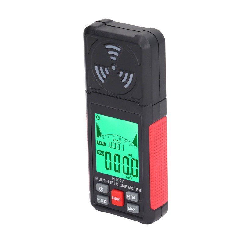 Electromagnetic Radiation Detector Data Hold Sound Light Alarm EMF Radiation