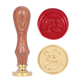 Letter E Wax Seal Stamp, Yoption Vintage Retro Brass Head Wooden Handle Alphabet Letter E Classic Sealing Wax Seal Stamp (E)