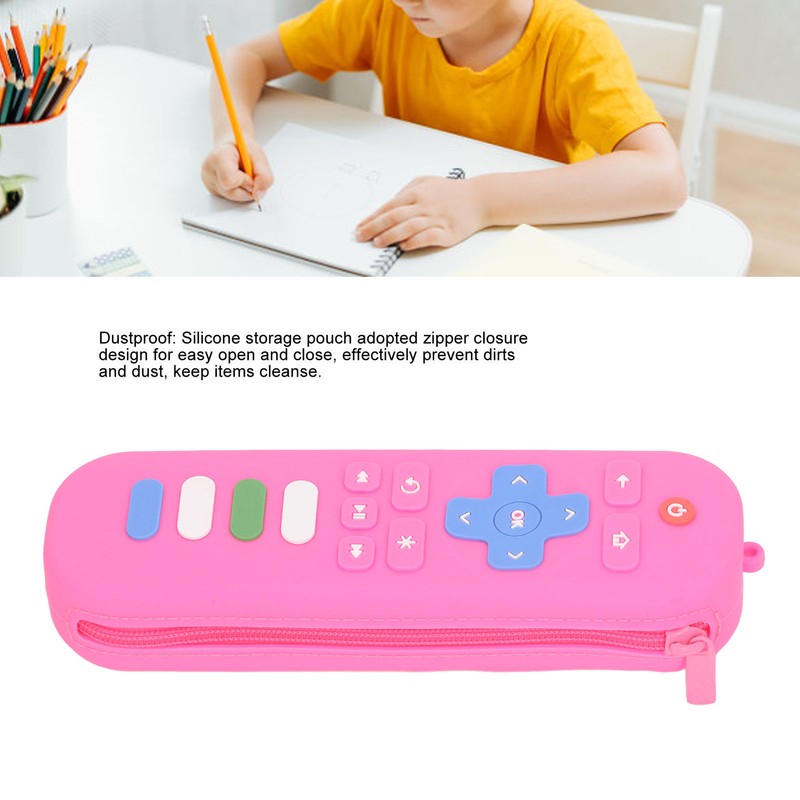 Baby Teether Bag Remote Control Shaped Dustproof Soft Silicone Pacifier