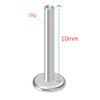 NewkeepsR 16G×10mm Threadless Flat Back Labret Stud Post Replacement, Implant