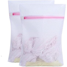 fKiZanthene Bra Mesh Washing Bags, 2pcs Mesh Laundry Bag for Washing Machine, Laundry Bags with Premium Zipper - 30 x 40cm & 40 x 50cm