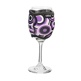 Oenophilia Vino Hug Neoprene Wine Glass Sleeve Charm (Groovy)