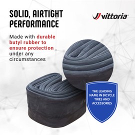 Vittoria Standard Butyl Tubes 700x20/28c (20/28-622) 48mm (FV/RVC) Presta Valve Nut/Cap Included Bicycle Tube