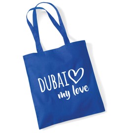 Huuraa Shopping bag Dubai my love Gift tote bag Bright Royal 10 liters cotton Dubai my love Surprise