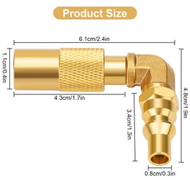 EEEKit 1/4In RV Quick Connect Adapter, Propane Elbow Adapter Conversion Fitting Fit for Blackstone 17In and 22In Grill