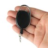 CHROME CRANE Men's Wire Telescopic Key Ring Charm Keychain Black