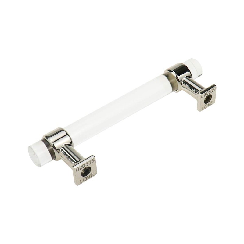 Bitray 5PCS Clear Cabinet Pulls 3.8-inch Hole Center Acrylic Pull