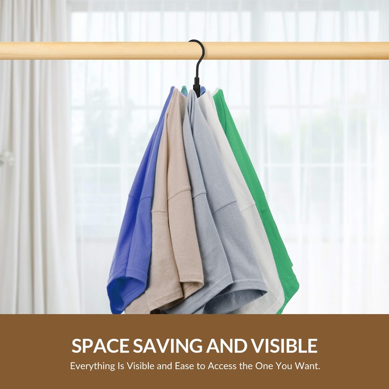 ZEDODIER Space Saving Hangers for Clothes,Rotatable Sturdy Shirt Hangers with