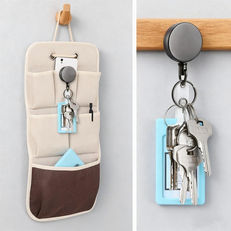 Bestac ID Badge Reel with Clip & Keyring: Features All-Metal